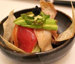 Order Spicy Sashimi Appetizer food online from Mochi Sushi store, Sugar Land on bringmethat.com