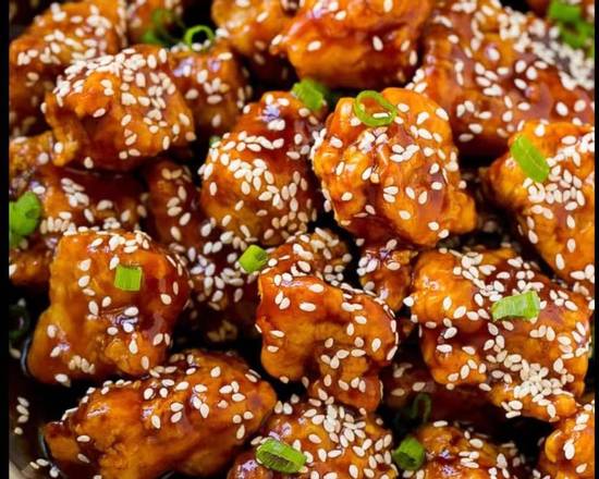 Order Sesame Chicken (qt) food online from Wu's Garden store, Upper Leacock on bringmethat.com