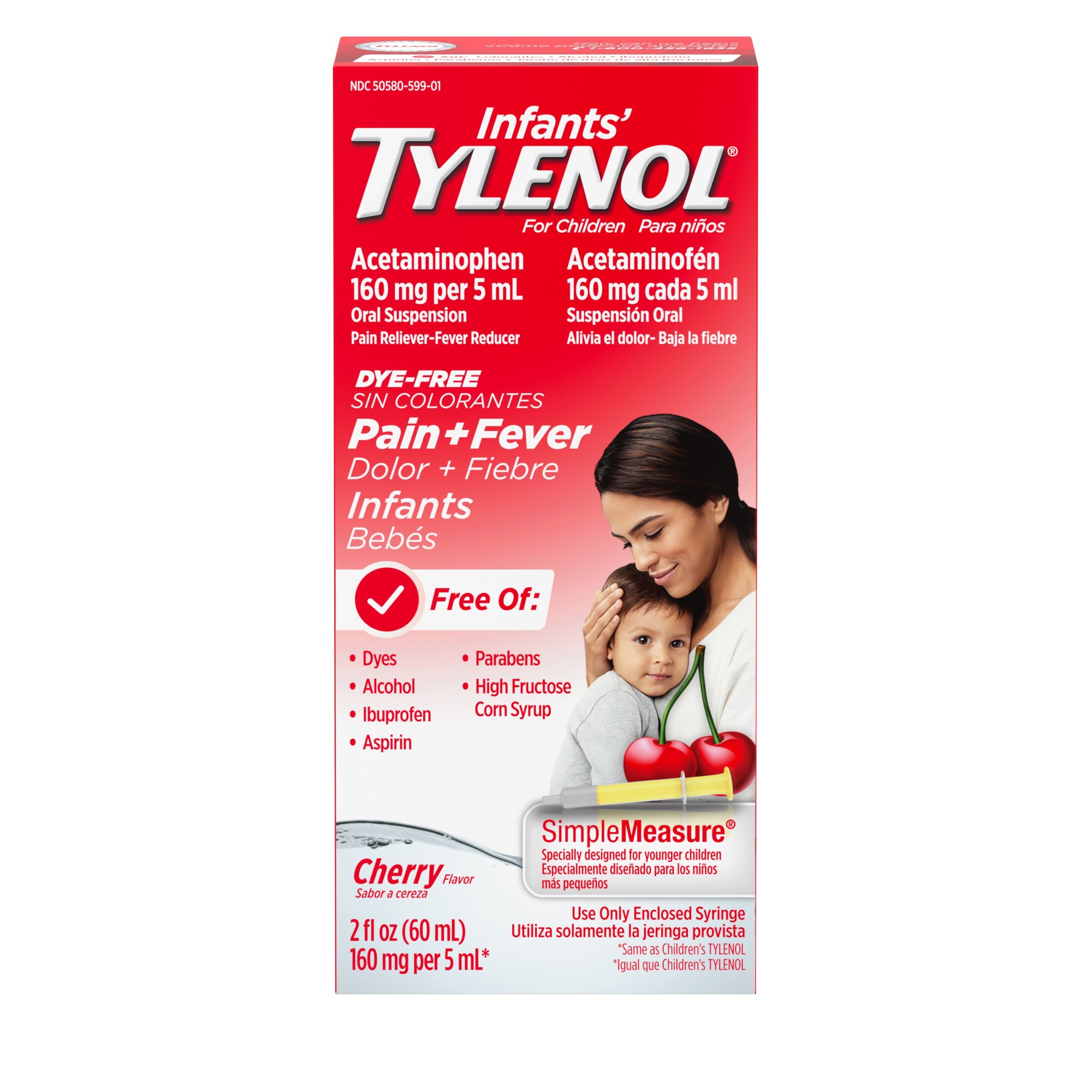 Order Infants' Tylenol Acetaminophen Medicine - Dye Free, Cherry, 2 fl oz food online from Rite Aid store, REEDLEY on bringmethat.com