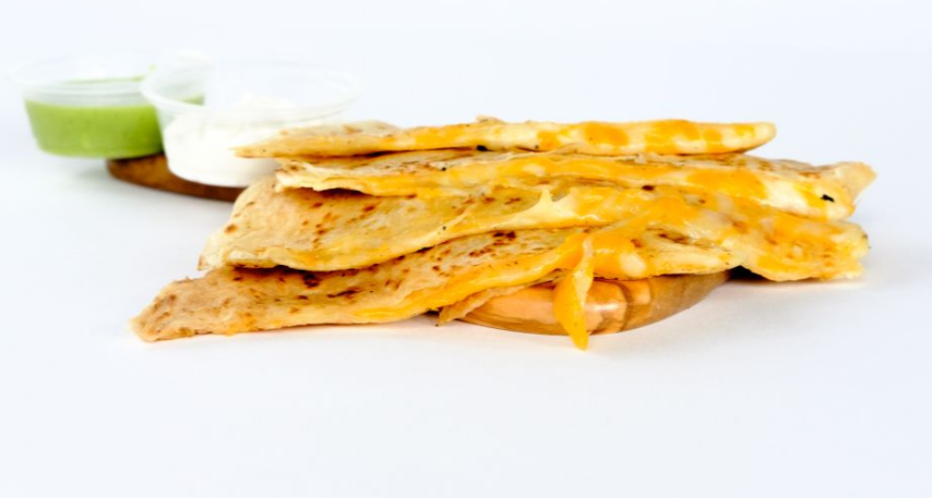 Order Corn-Tortilla Quesadilla plate (choice of meat) food online from Pico Pica Rico store, Sherman Oaks on bringmethat.com