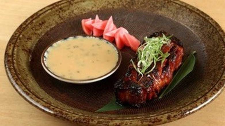 Order Robata Grilled Pork Belly, Pickled Radish, and Tarragon Miso food online from Maggiano's - Old Orchard store, Skokie on bringmethat.com