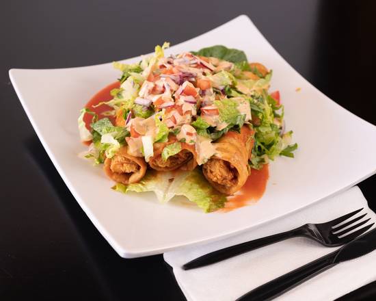 Order Crispy buffalo chicken wraps (3 pcs) food online from Wings Empire store, Anaheim on bringmethat.com
