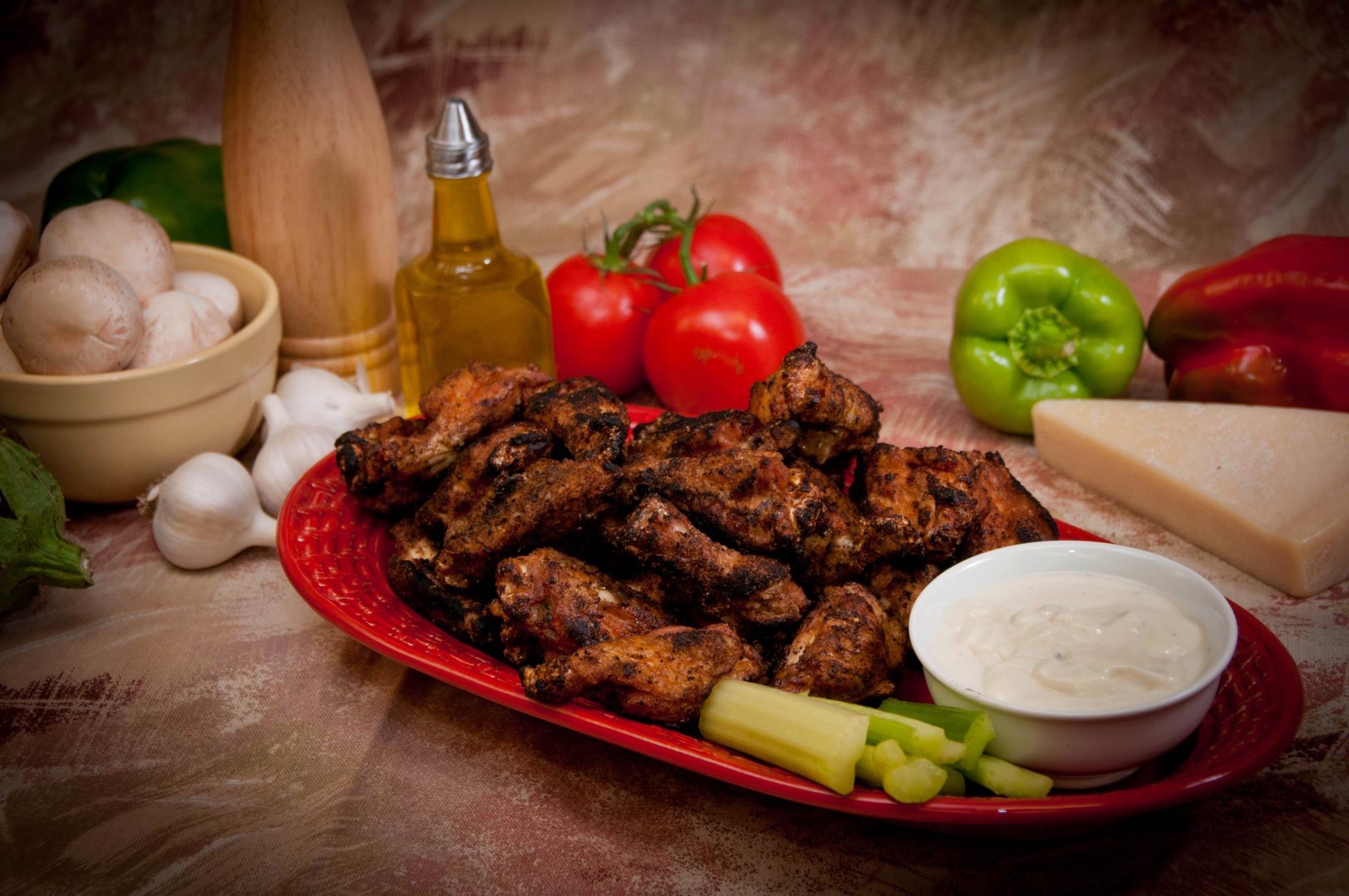Order 10 Oip Grilled Chicken Wings food online from Original Italian Pizza store, Watertown on bringmethat.com