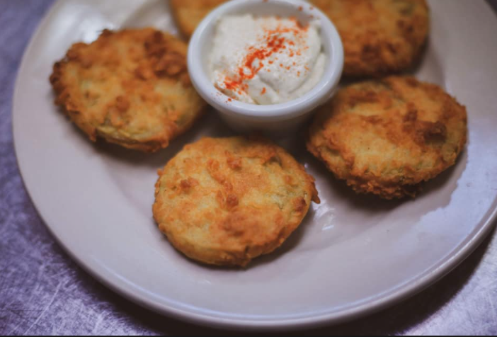 Order Fried Green Tomatoes food online from Luciles Stateside Bistro store, Fort Worth on bringmethat.com
