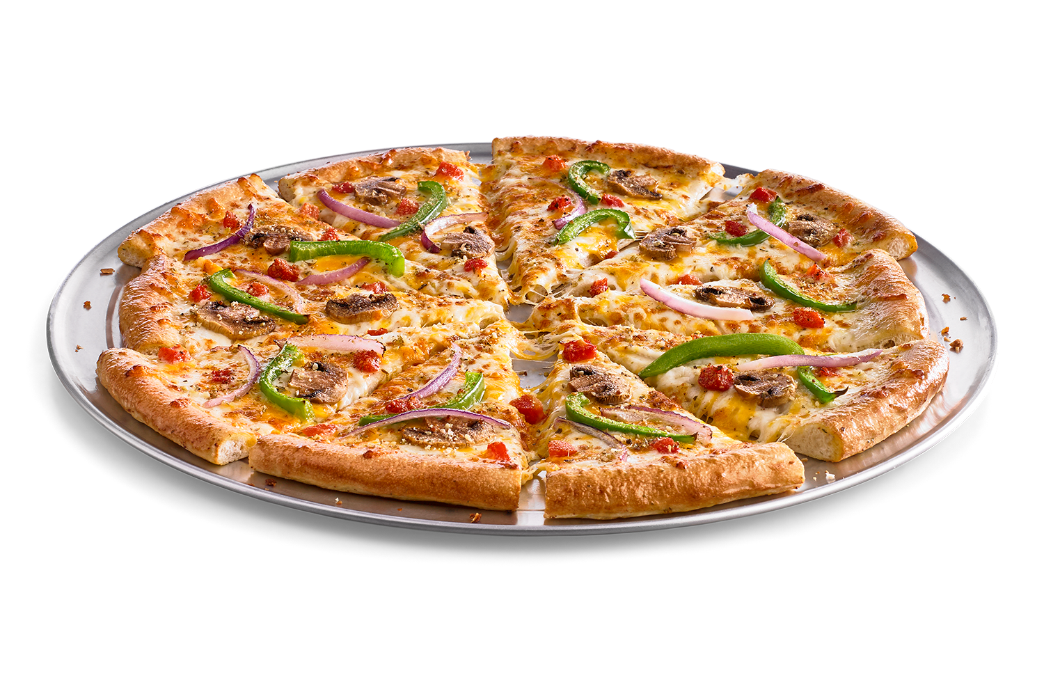 Order Giant Zesty Veggie Pizza food online from Cicis Pizza store, Terrell on bringmethat.com
