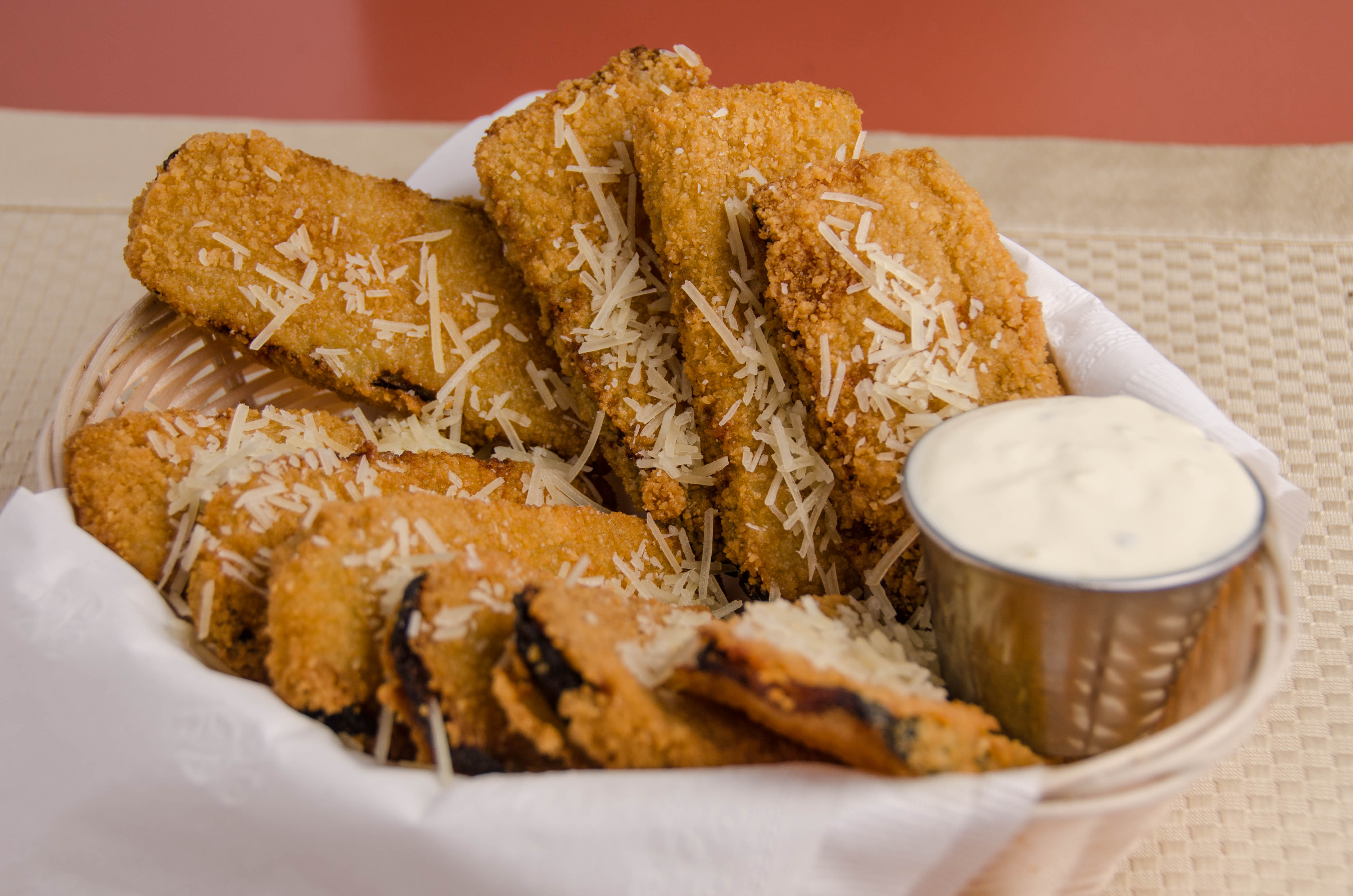 Order Hand Battered Zucchini food online from Lulu's Restaurant store, Van Nuys on bringmethat.com
