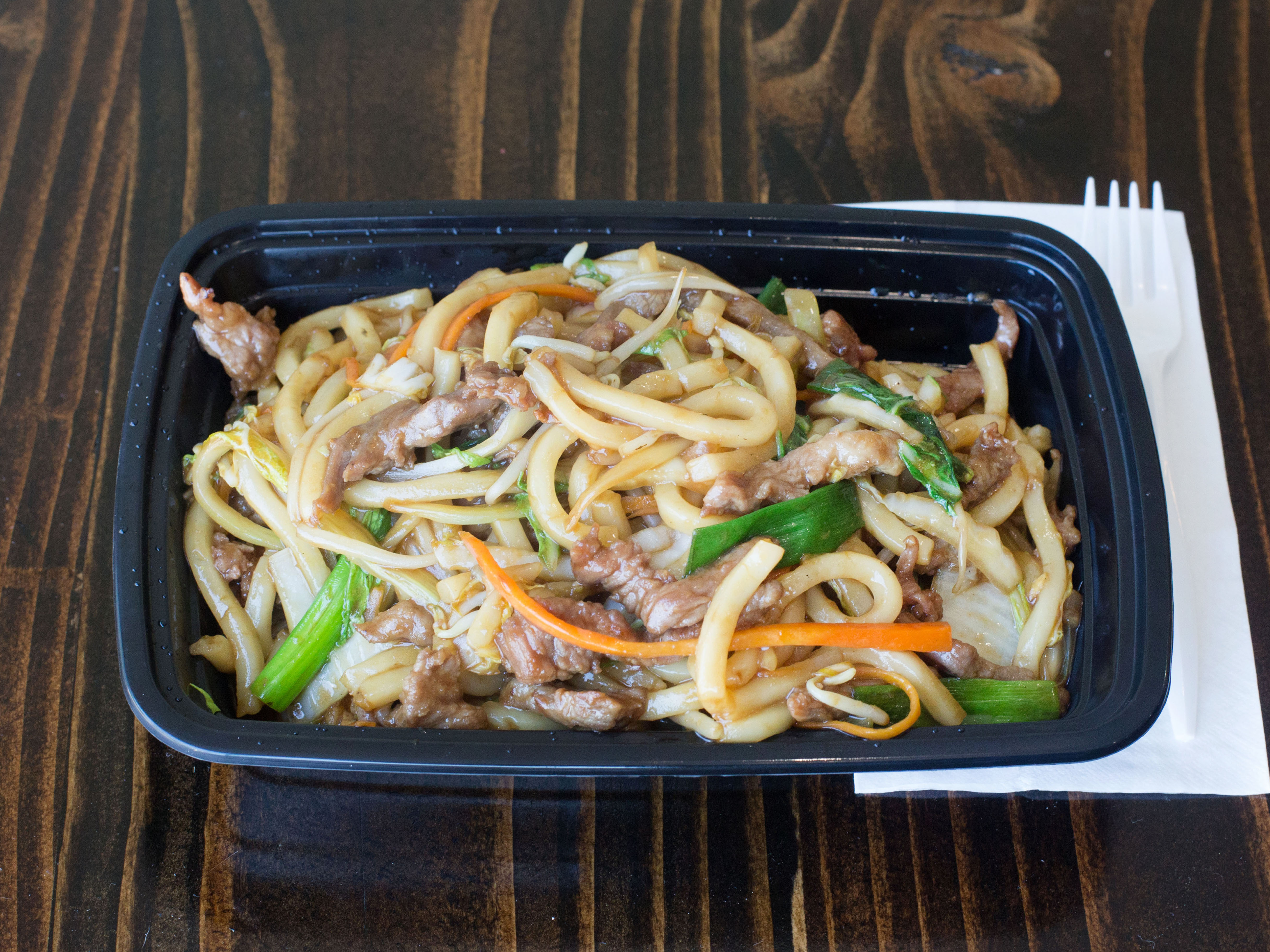 Order 99. Beef Udon food online from Lucky Stars Asian Cuisine store, Hartford on bringmethat.com