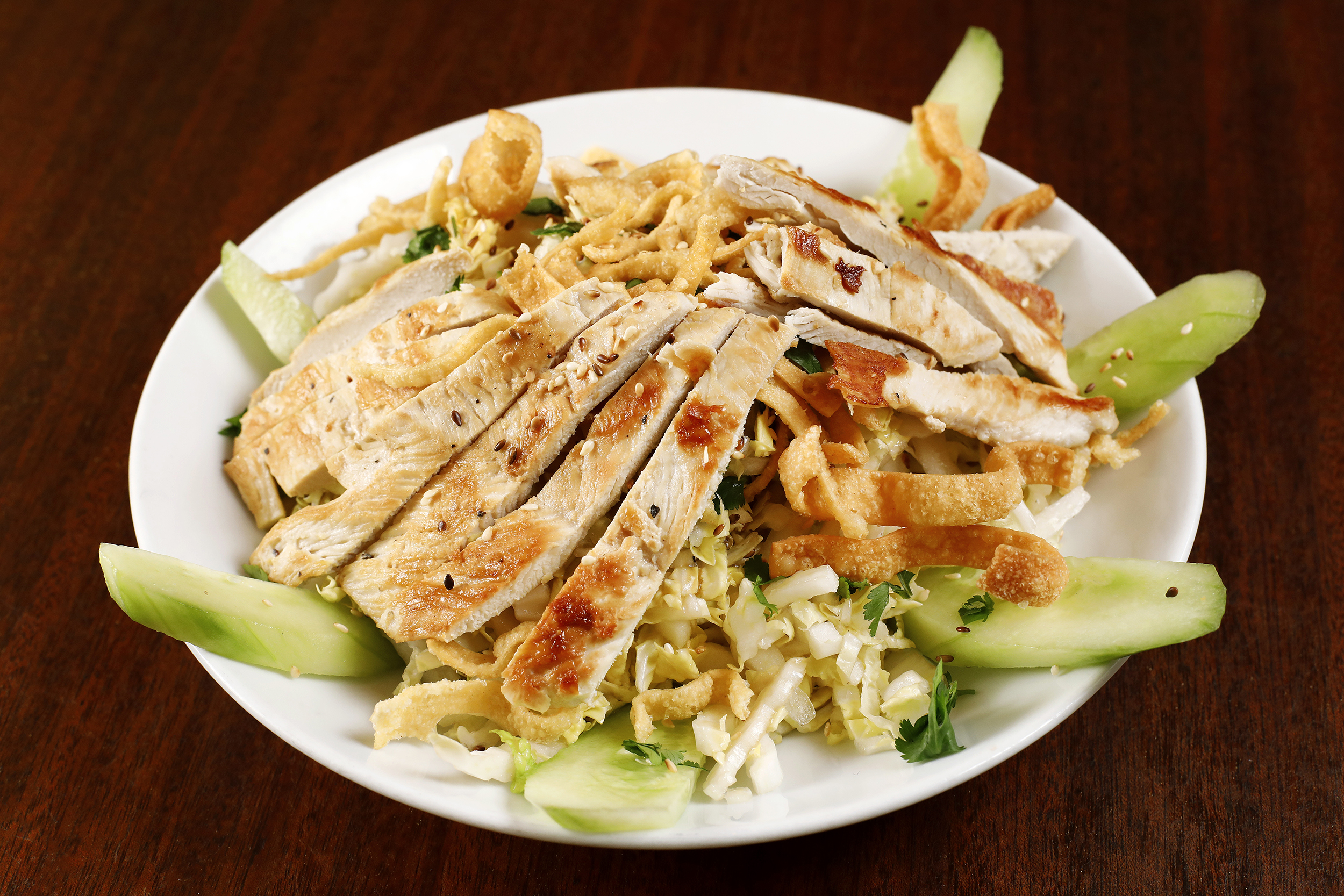 Order Chinese Chicken Salad food online from Barneys Gormet Burgers store, Oakland on bringmethat.com