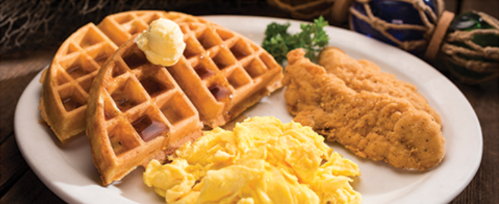 Order Gold Medal Chicken & Waffles food online from Huckleberry store, Anaheim on bringmethat.com