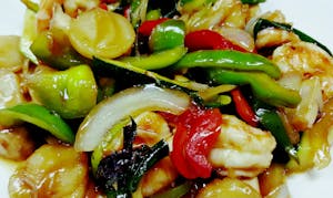 Order Spicy Basil Shrimp food online from Royal Stix Restaurant store, Fayetteville on bringmethat.com