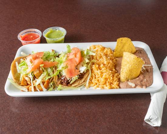 Order 2 Taco Platter food online from Los Burritos Tapatios store, Glen Ellyn on bringmethat.com