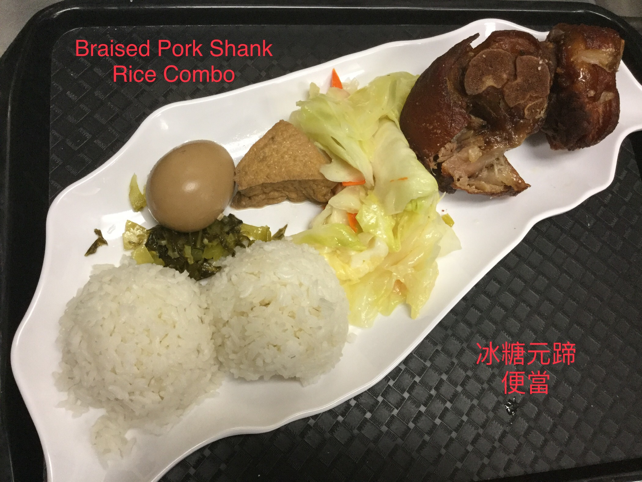 Order D9. Braised Pork Shank Rice Combo Meal food online from Yes Cafe store, Chandler on bringmethat.com