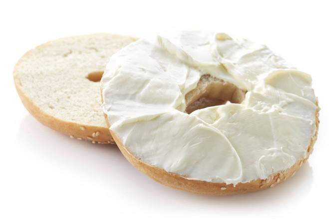 Order Toasted Bagel with Plain Cream Cheese food online from Cali Shakes & Juice Bar store, Jersey City on bringmethat.com