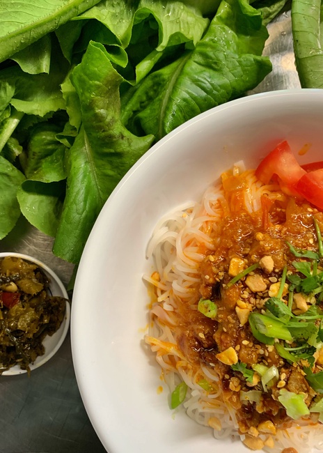 Order Shan Noodles w/Chicken food online from Top Burmese store, Beaverton on bringmethat.com