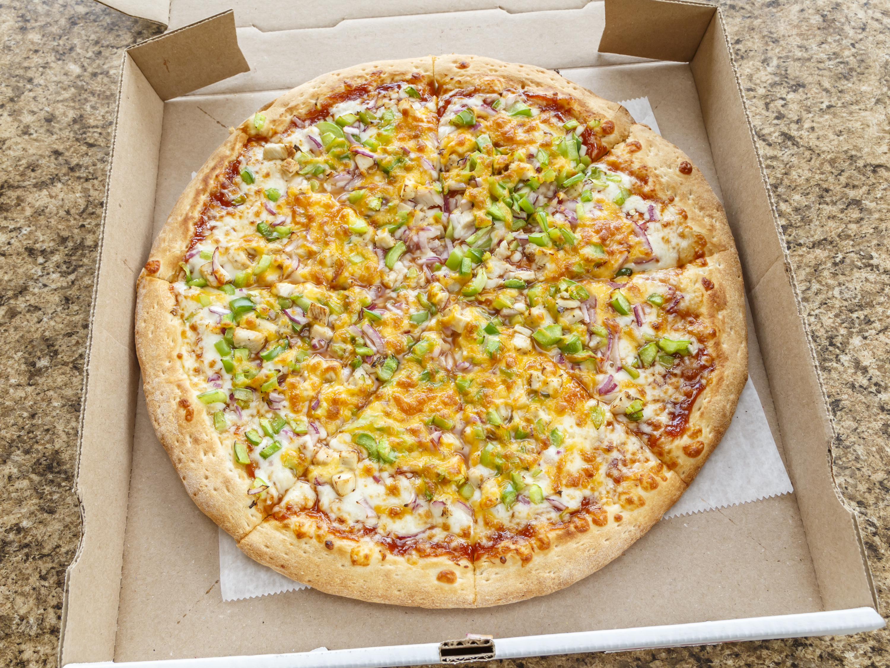 Order BBQ Chicken Pizza food online from Pizza Palermo store, Crafton on bringmethat.com