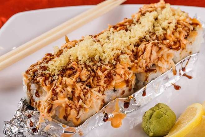 Order Volcano Roll food online from Rock N Roll Sushi store, Little Rock on bringmethat.com