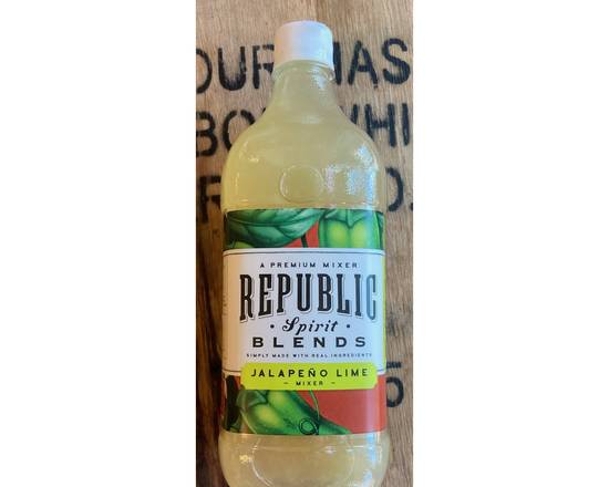 Order Republic Spirits Blends - Jalapeno Lime, 1 Liter Bottle food online from Chris's Liquor- 2203 S Lamar Blvd store, Austin on bringmethat.com
