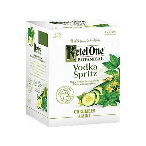 Order Ketel One Spritz Cucumber Mint (4PKC 12 OZ) 130947 food online from Bevmo! store, Simi Valley on bringmethat.com