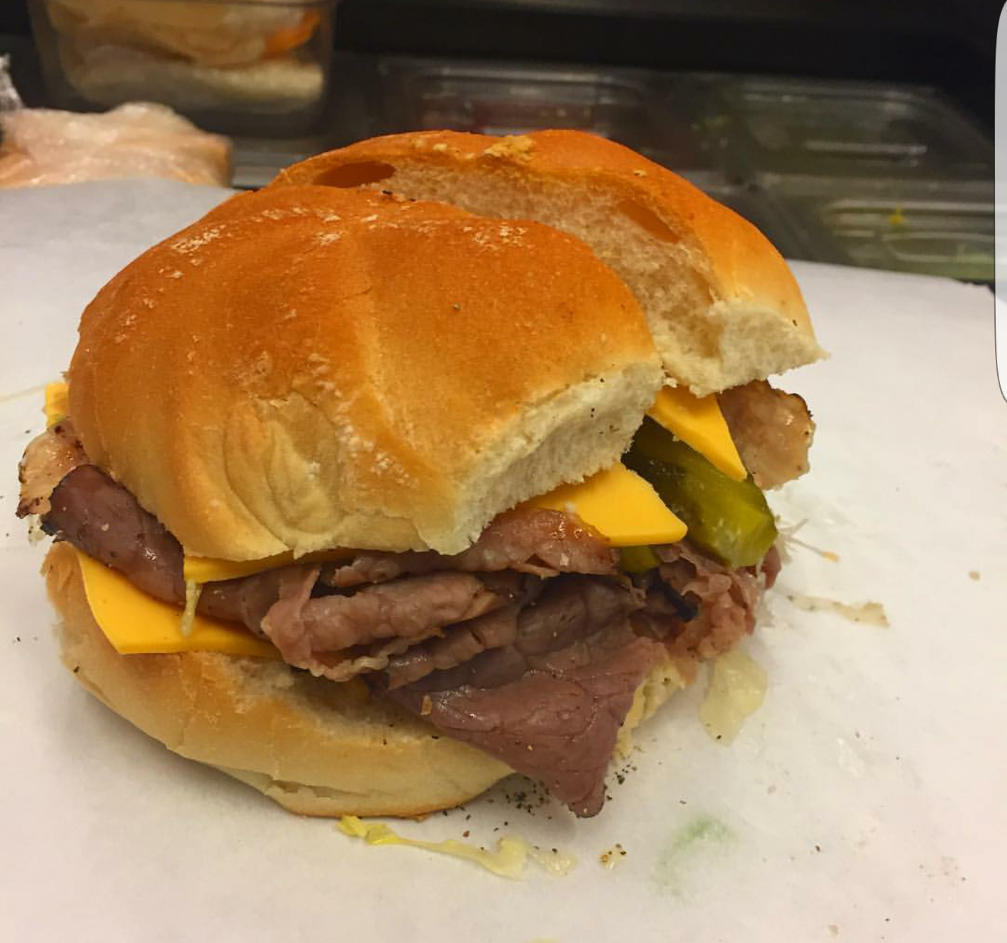 Order Small Roast Beef And Cheese Sub food online from Super hero sub shop store, Jersey City on bringmethat.com
