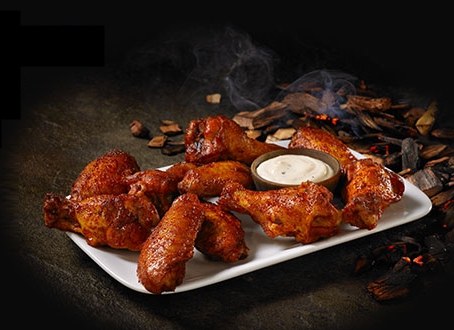 Order Smoked Wings (6 Pieces) food online from Hooters store, Riverside on bringmethat.com