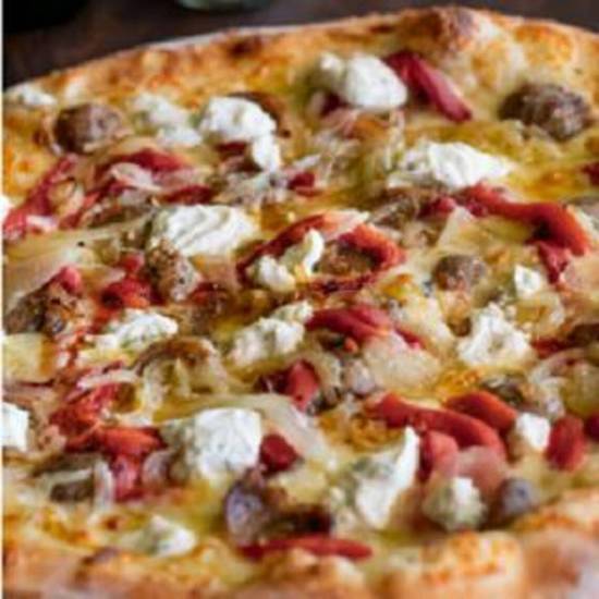 Order Sausage & Ricotta Pizza food online from New York Pizzeria store, Houston on bringmethat.com