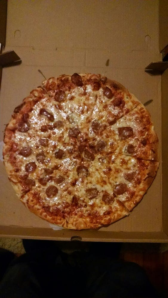 Order One Topping Pizza - Small 10" food online from Five Corners Pizza store, Pawtucket on bringmethat.com