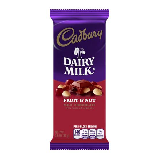 Order Cadbury Fruit Nut  Milk Chocolate With Raisins & Almonds food online from Cvs store, AURORA on bringmethat.com