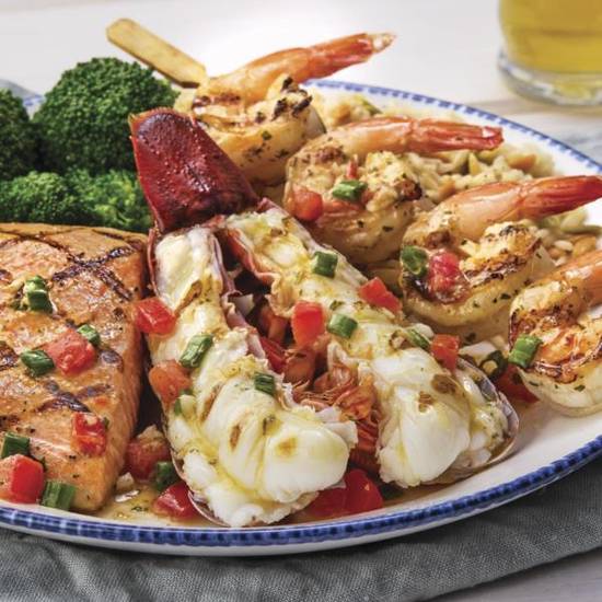 Order Grilled Lobster, Shrimp and Salmon** food online from Red Lobster store, Lake Jackson on bringmethat.com