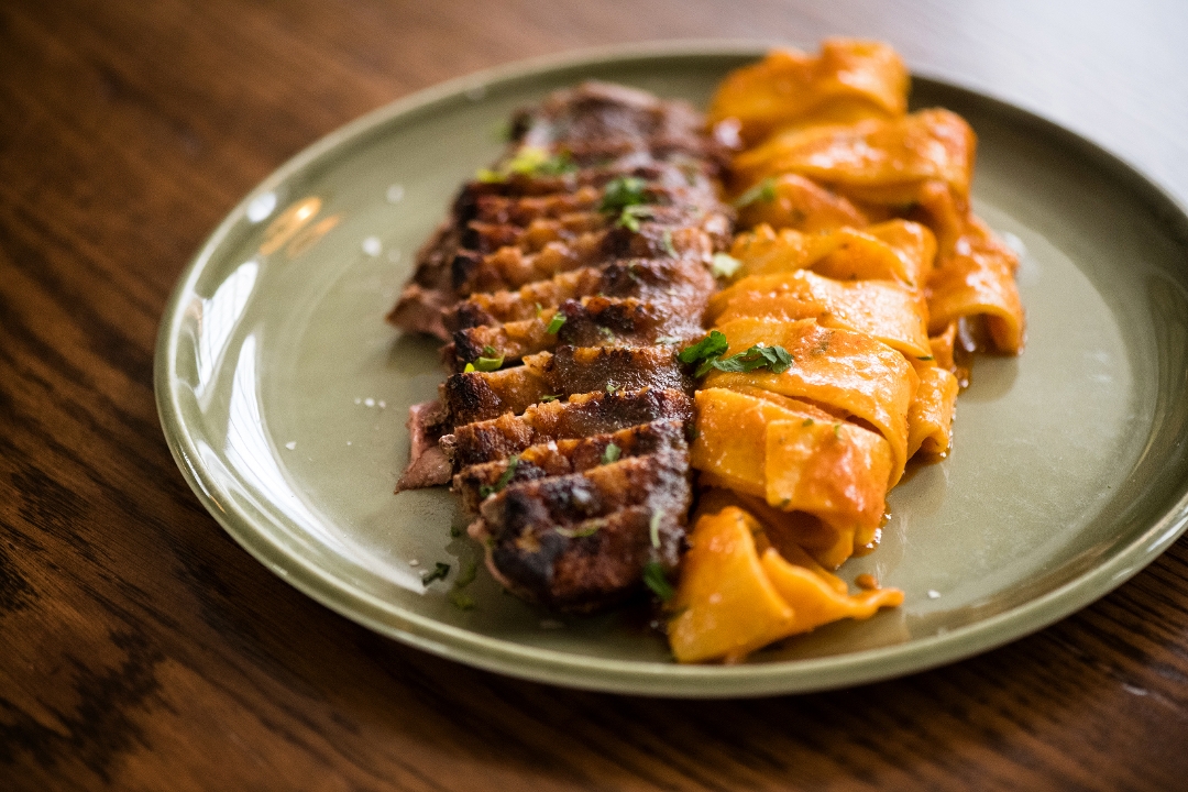 Order Duck Breast Pappardelle food online from The Blue Elephant store, Pottstown on bringmethat.com