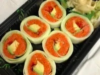 Order Spicy Salmon Delight food online from Genki Ya Organic Sushi store, Boston on bringmethat.com
