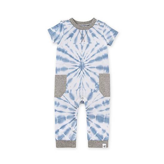 Order Burt's Bees Baby® Size 6-9M Diamond Tie Dye Short Sleeve Jumpsuit in Blue food online from Bed Bath & Beyond store, Lancaster on bringmethat.com