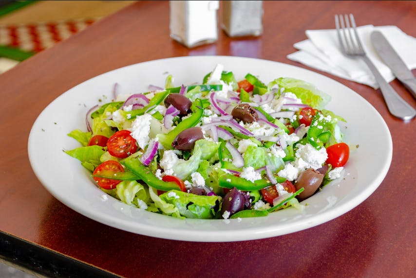 Order Greek Salad - Small food online from Hope Pizzeria & Catering store, Blairstown on bringmethat.com