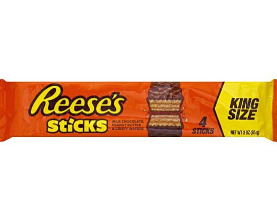 Order Reese's King Size Milk Chocolate Peanut Butter & Crispy Wafers Sticks 3oz (4 Count) food online from Rocket store, Oxnard on bringmethat.com
