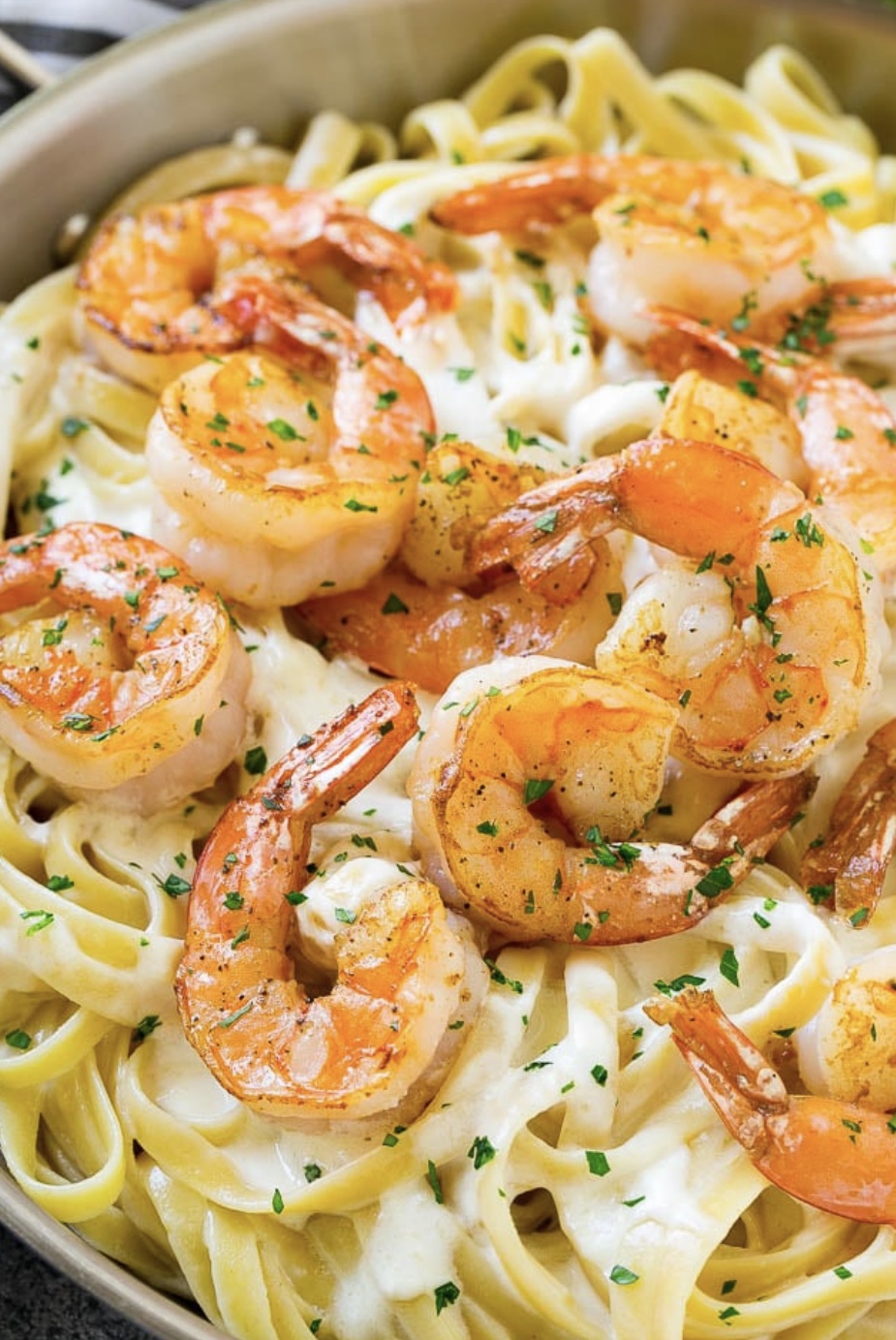 Order Fettuccine Shrimp Alfredo food online from Sherman Way Grill & Pizza store, North Hollywood on bringmethat.com