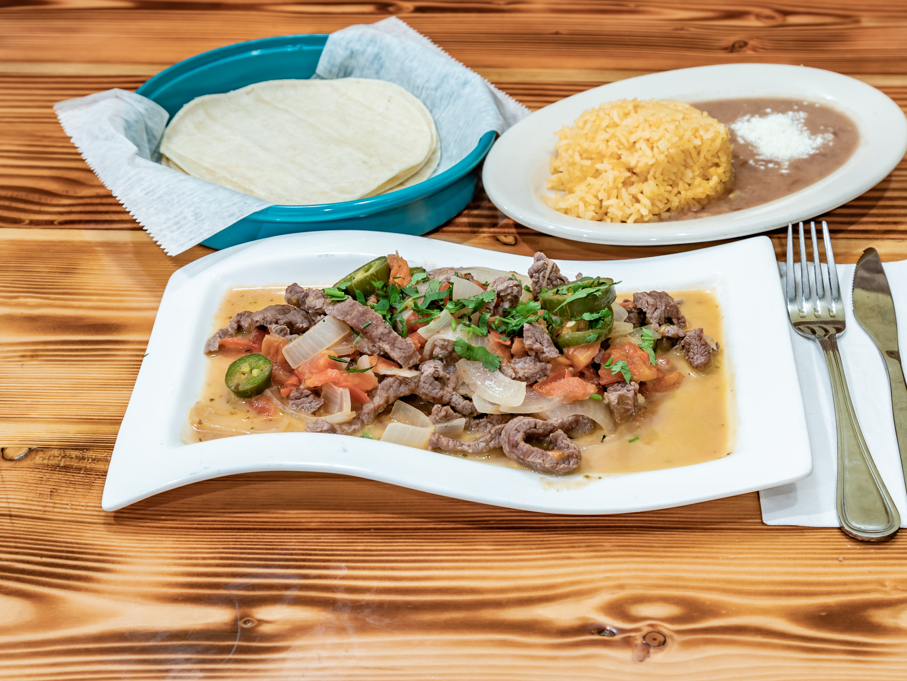 Order Steak a la Mexicana food online from El Rincon Mexican Kitchen And Tequila Bar store, Addison on bringmethat.com