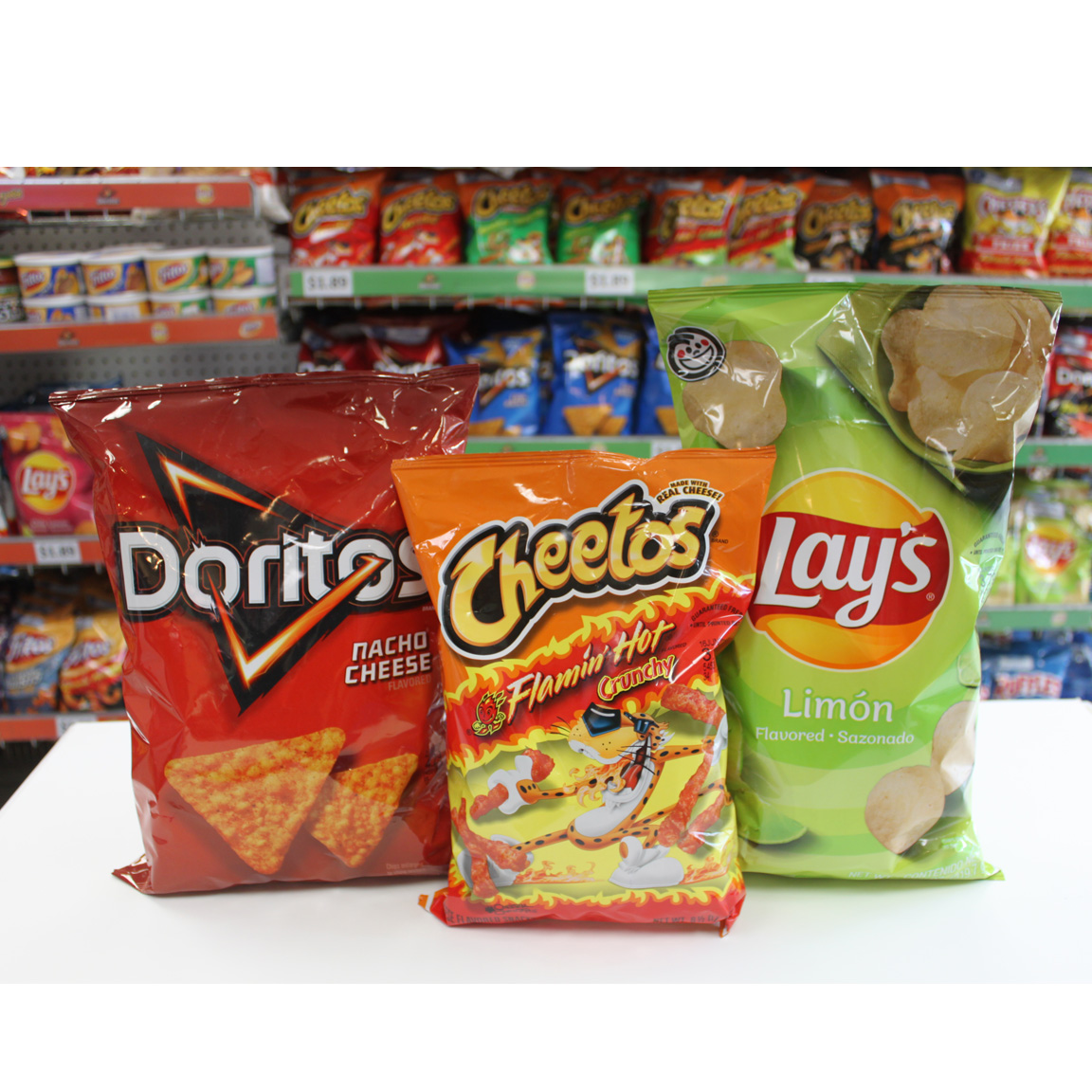 Order Chips - Family Size food online from Arco Snack-Mart store, Lake Elsinore on bringmethat.com