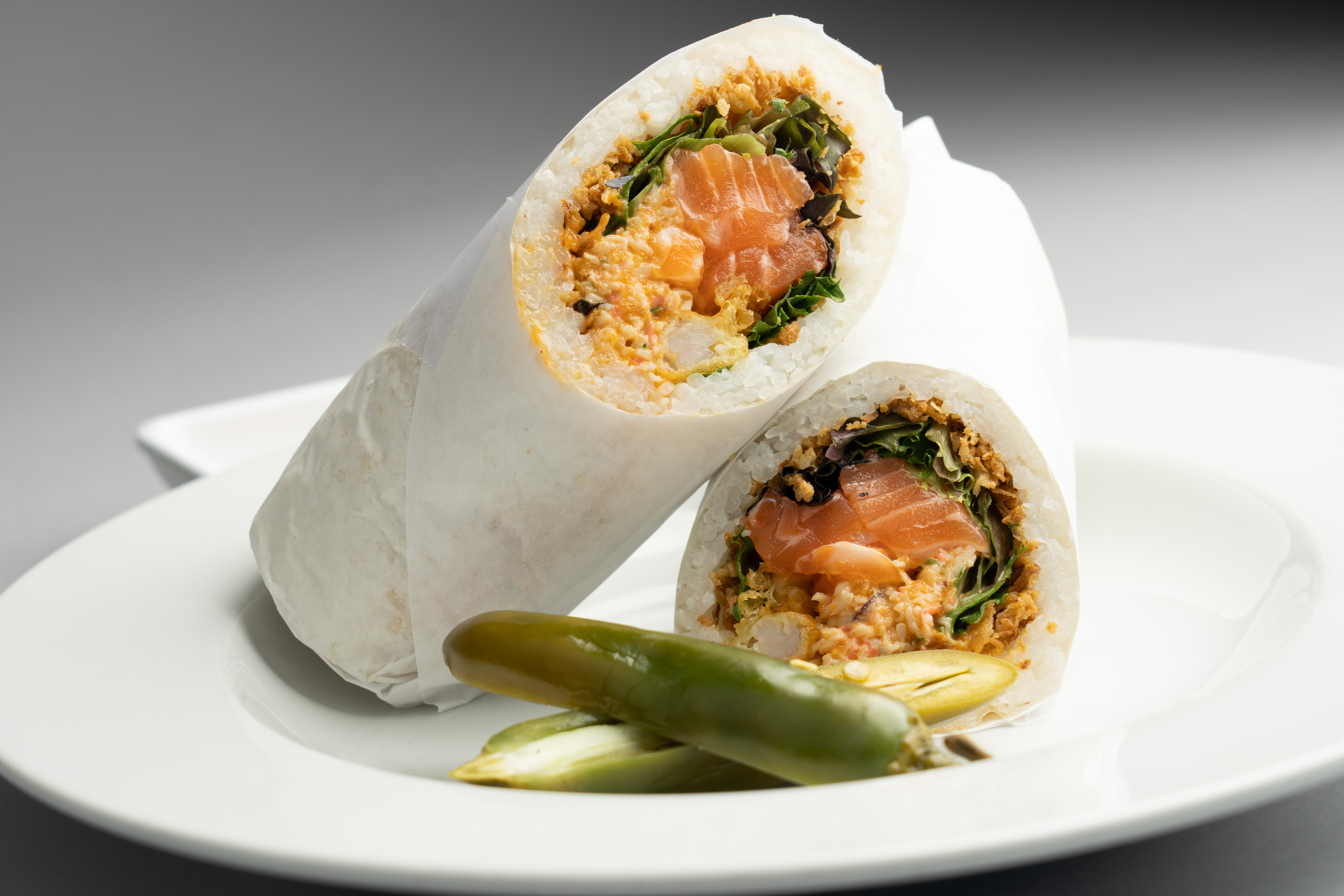 Order Salmon Burrito food online from Kaiba Japanese Restaurant store, Anaheim on bringmethat.com