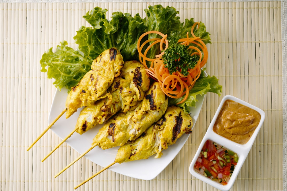 Order Chicken Satay food online from Banana Leaf Thai Cuisine store, Dallas on bringmethat.com