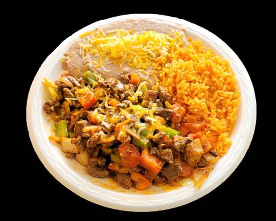 Order #17 Steak Ranchero Combo food online from Arsenio's Mexican Food #1 store, Clovis on bringmethat.com