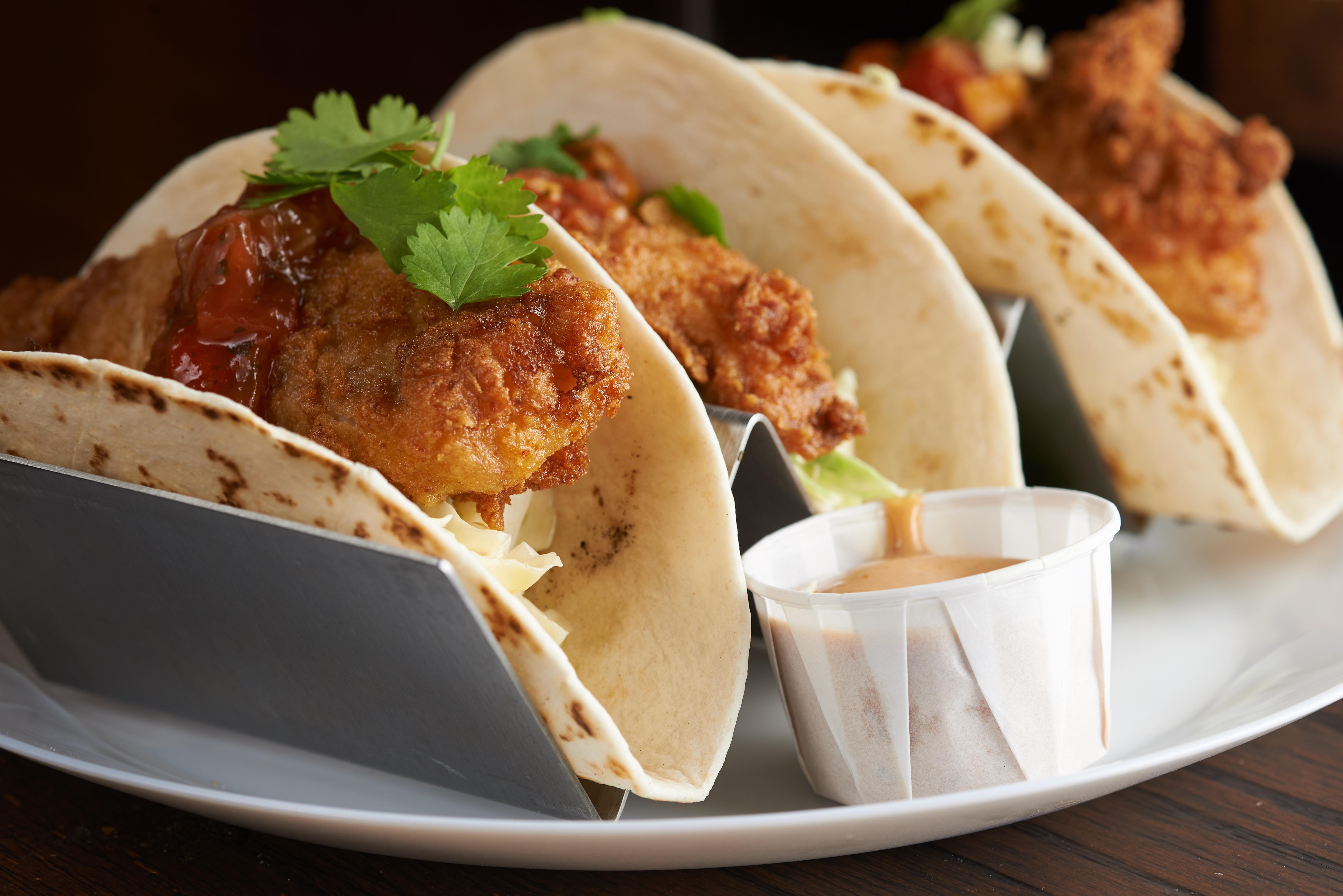 Order Fish Tacos food online from @ Elm St. Grill store, Greensboro on bringmethat.com