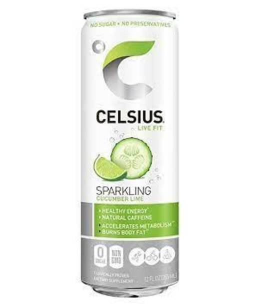 Order Celsius - Sparkling Cucumber Lime food online from IV Deli Mart store, Goleta on bringmethat.com
