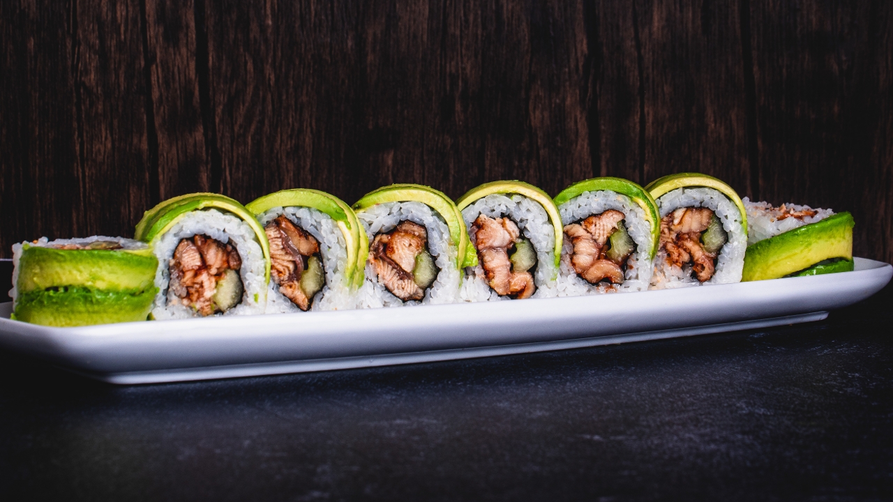 Order Caterpillar Roll food online from Bento & Noodles store, Chula Vista on bringmethat.com