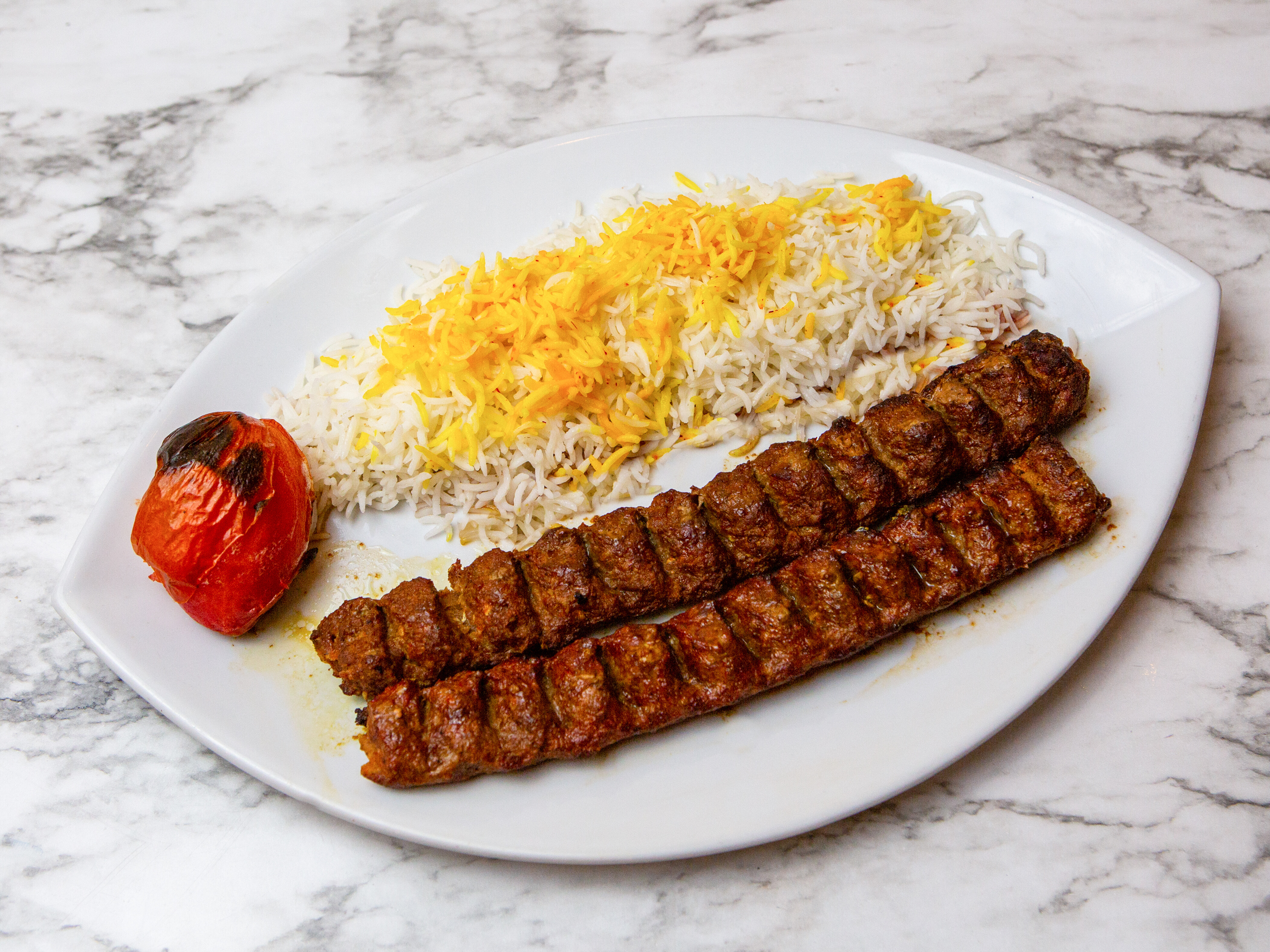 Order Beef Koobideh food online from Kurosh Persian Restaurant store, Beverly Hills on bringmethat.com