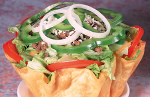 Order Taco Salad food online from Pepe's Mexican Restaurant store, Schererville on bringmethat.com