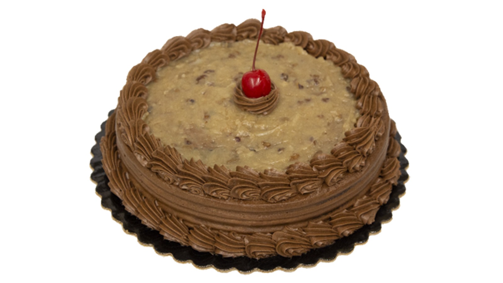 Order German Chocolate Cake, 8" Single Layer food online from Save Mart Supermarket store, Lodi on bringmethat.com