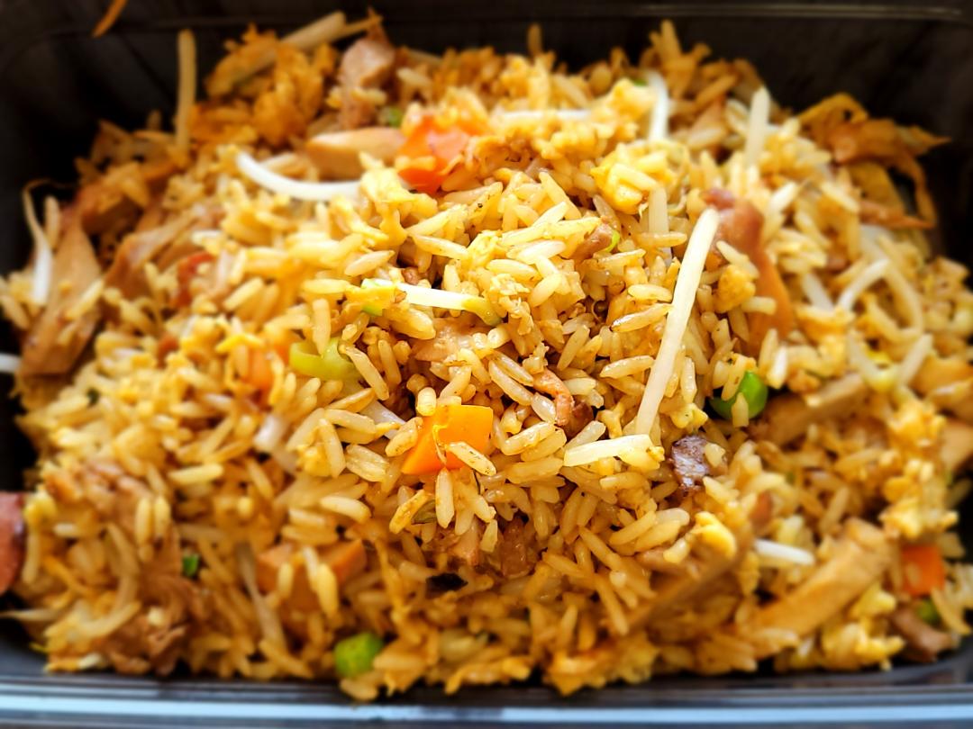 Order 83. Roast Pork Fried Rice food online from Chef Ming store, Beverly Hills on bringmethat.com