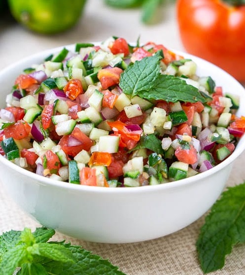 Order Shirazi Salad food online from Kabob On The Cliff store, Rutherford on bringmethat.com