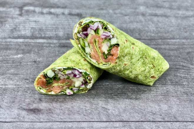 Order Smoked Salmon Wrap food online from Roasters N Toasters store, Pinecrest on bringmethat.com