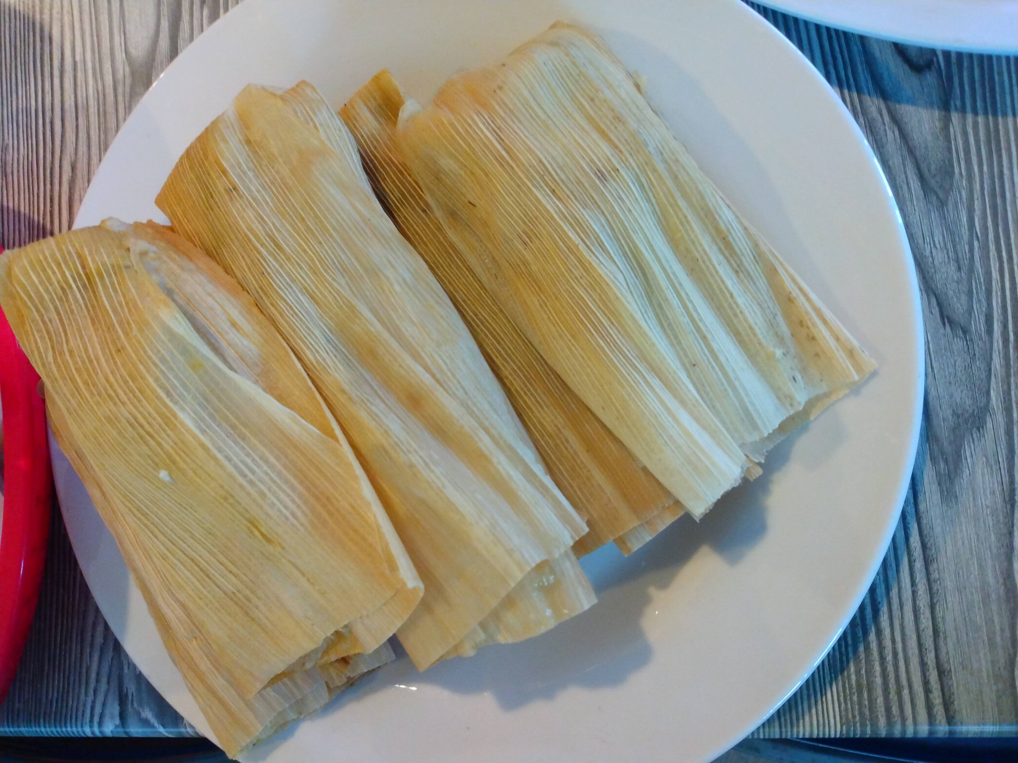 Order Tamales ( chicken, pork, or cheese and jalapeno) food online from Al Pastor Mexican Food store, West Allis on bringmethat.com