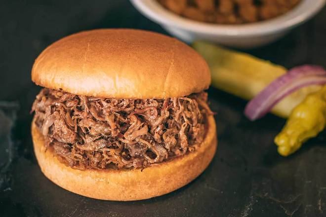 Order Smoked Chopped Brisket Sandwich food online from Billy Sims Bbq store, Franklin on bringmethat.com